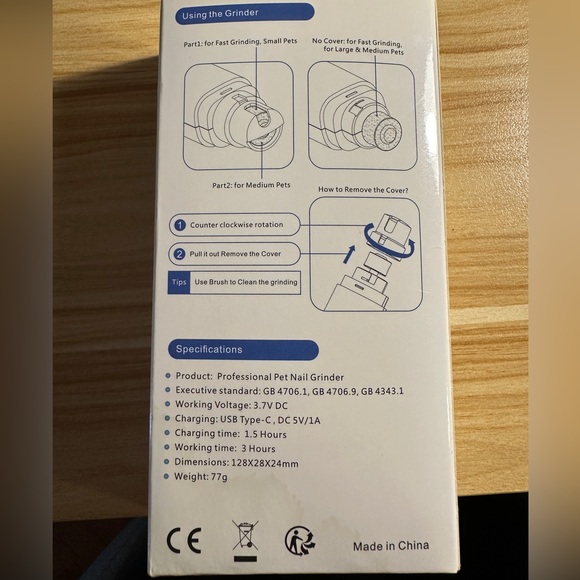 USB-C Powered Dog / Cat Nail Grinder - New - Picture 4 of 5